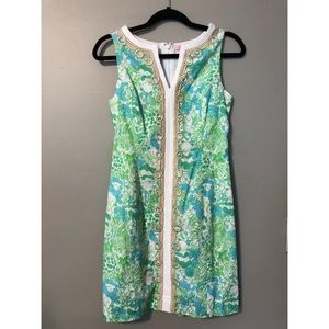 Lily Pulitzer Dress. Green and blue. Size 0.